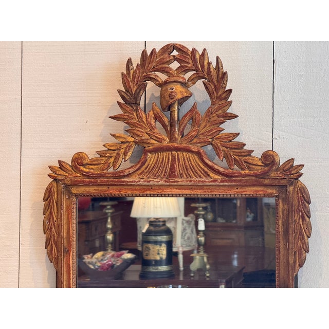 19th Century 19th-Century Carved Giltwood Mirror For Sale - Image 5 of 6