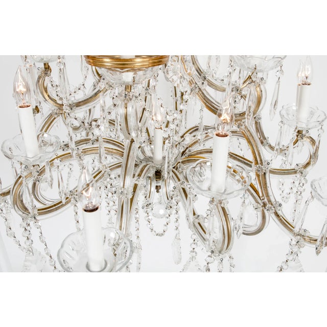 Late 19th Century Cut Crystal 18-Light Hanging Chandelier For Sale - Image 4 of 13
