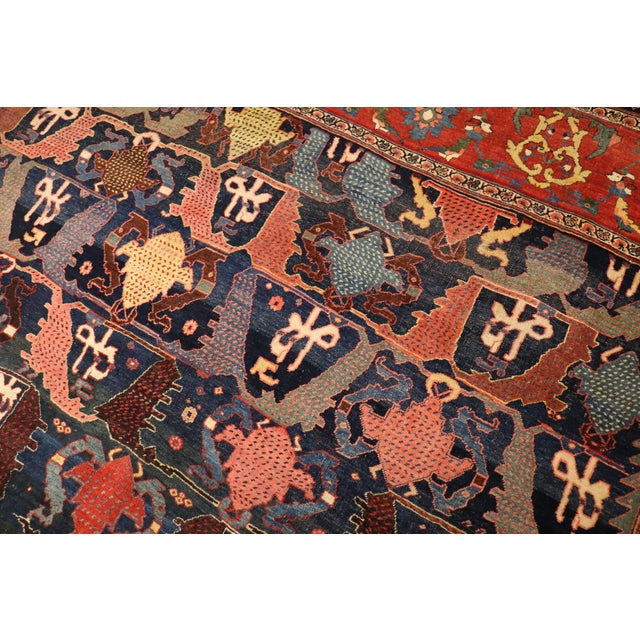 Zabihi Collection Oversize Antique Persian Bidjar Carpet - 12' x 18'2" For Sale - Image 10 of 12