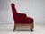 Red Vintage Danish Oak Armchair with Velour Upholstery, 1950s For Sale - Image 8 of 17