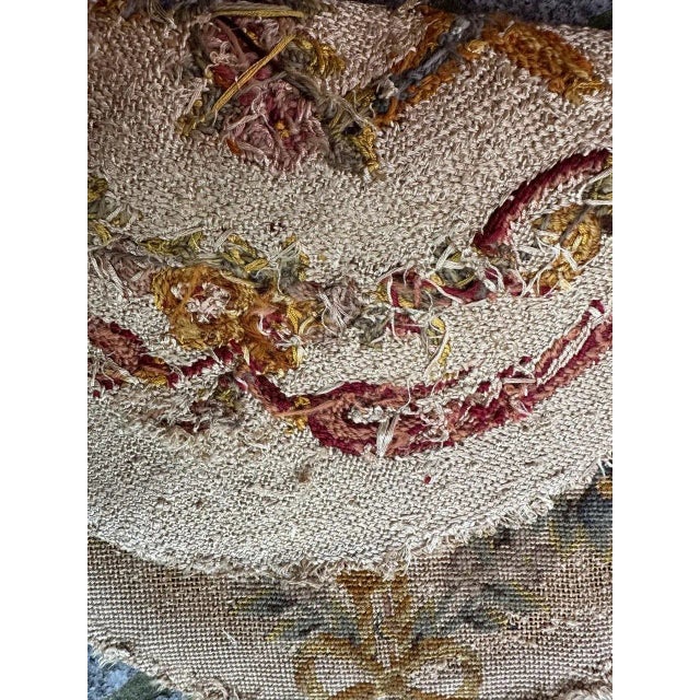 French Needlepoint Chair Cover Tapestry from Bobyrug, 1890s For Sale - Image 9 of 10