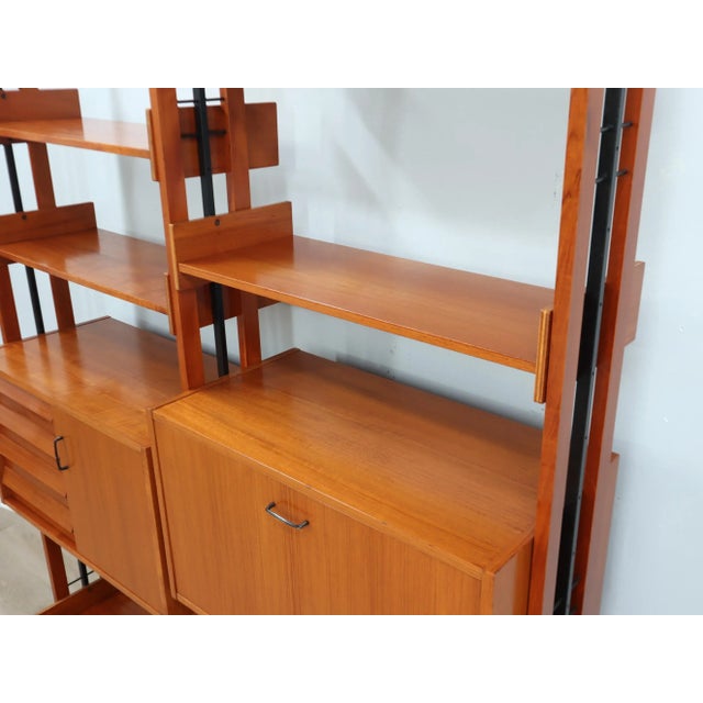 Mid-Century Modern Italian Teak Bookcase, 1960s For Sale - Image 14 of 15