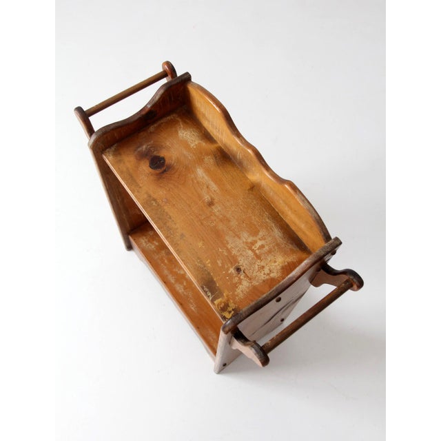 Antique Pine Washstand With Towel Bars and Two Shelves For Sale - Image 6 of 14