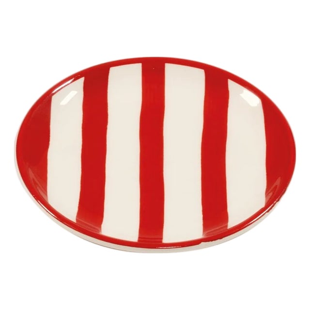 Lido Dessert Plate - Set of 4 - Red For Sale