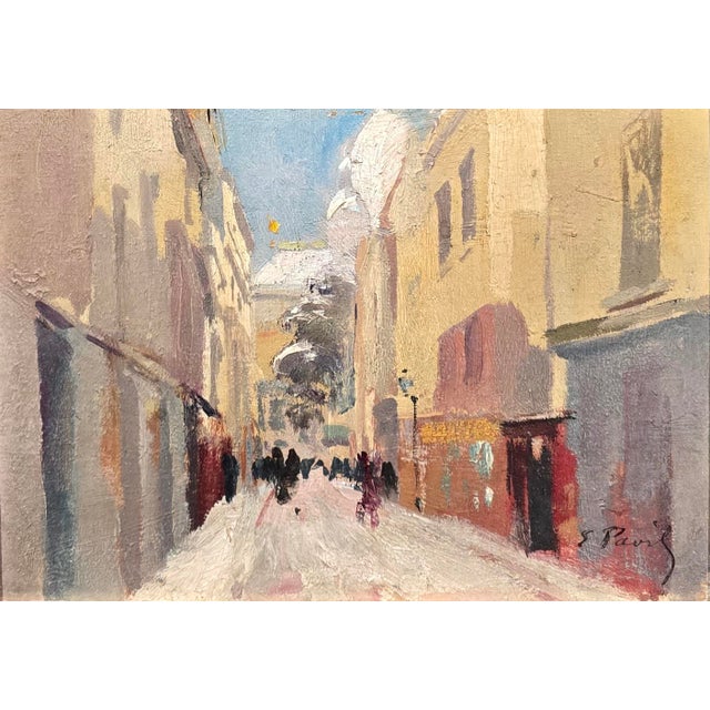 Elie Anatole Pavil Élie Anatole Pavil (1873–1944) –Snowy Day on a Parisian Street, C. 1920s–Oil Painting For Sale - Image 4 of 9