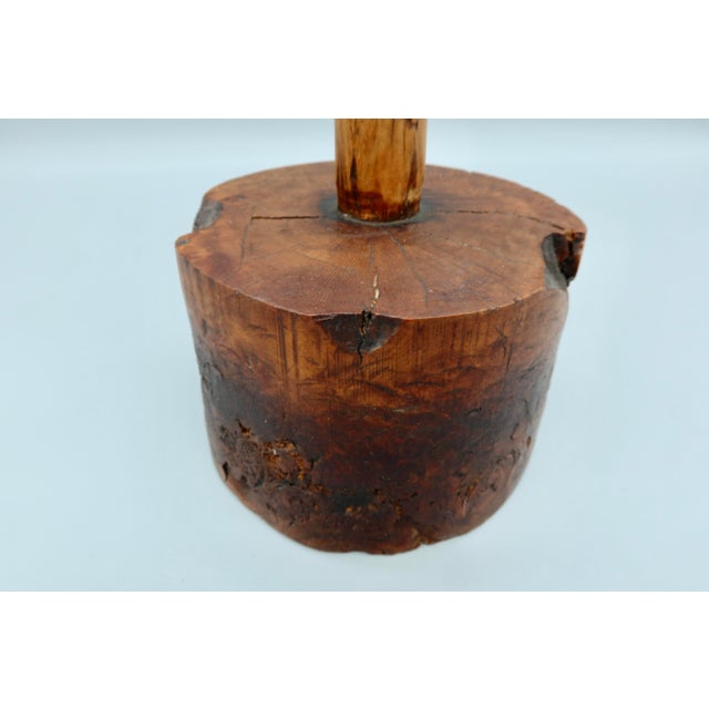 Early 19th Century Early 19th-C English Wooden Mallet – Rounded Base For Sale - Image 5 of 7