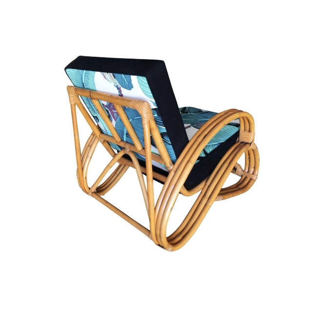 Restored Three-Strand "S-Arm" Rattan Sofa & Lounge Living Room Set For Sale - Image 12 of 12