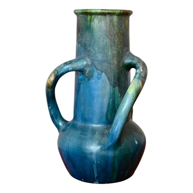 Large Art Nouveau Vase with Rotating Handles by Charles Maes, 1900s For Sale