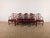 Wood Antique 1930s/40s Set 8 Batesville Mahogany Pinwheel Shield Back Dining Chairs Only For Sale - Image 7 of 12