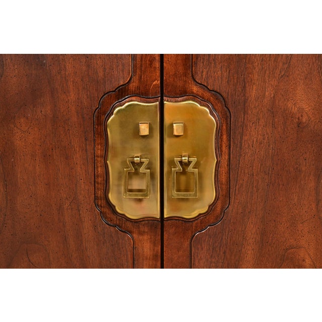 Henredon Hollywood Regency Chinoiserie Walnut Sideboard Credenza, Circa 1970s For Sale - Image 10 of 18