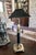 Black 1970s Chapman Brass French Bouillotte Lamp With Black Tole Shade For Sale - Image 8 of 14