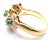 2000 - 2009 Van Cleef & Arpels 18k Yellow Gold Emerald Diamond Fleurette Ring, size 4.75 For Sale - Image 5 of 9
