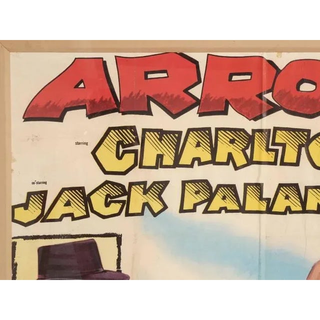 Mid-Century Modern Movie Poster Staring Charlton Heston For Sale - Image 3 of 11