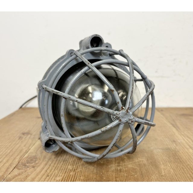 Dark Grey Cast Aluminium Explosion Proof Light from Elba, 1970s For Sale - Image 12 of 17