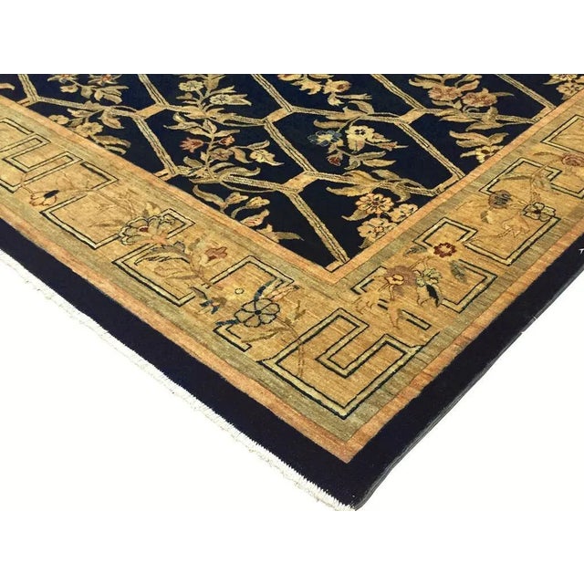 Kafkaz Peshawar Sueann Blue & Gold Wool Rug 9' x 11'11" Chairish