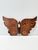 Mid 20th Century Vintage Folk Art Carved Wood Butterfly Wall Sculpture – Burned Wood Relief For Sale - Image 5 of 9