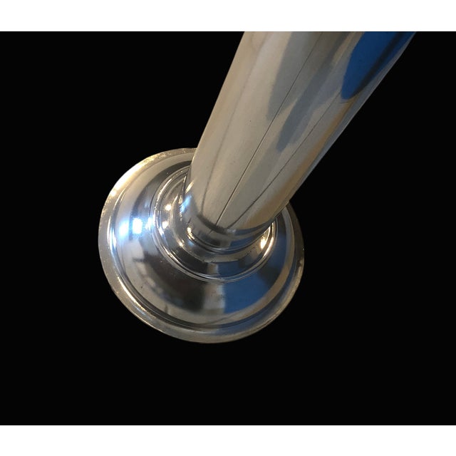 Silver Large Vintage Chrome-Plated Metal Standing Ashtray, 1970s For Sale - Image 8 of 11