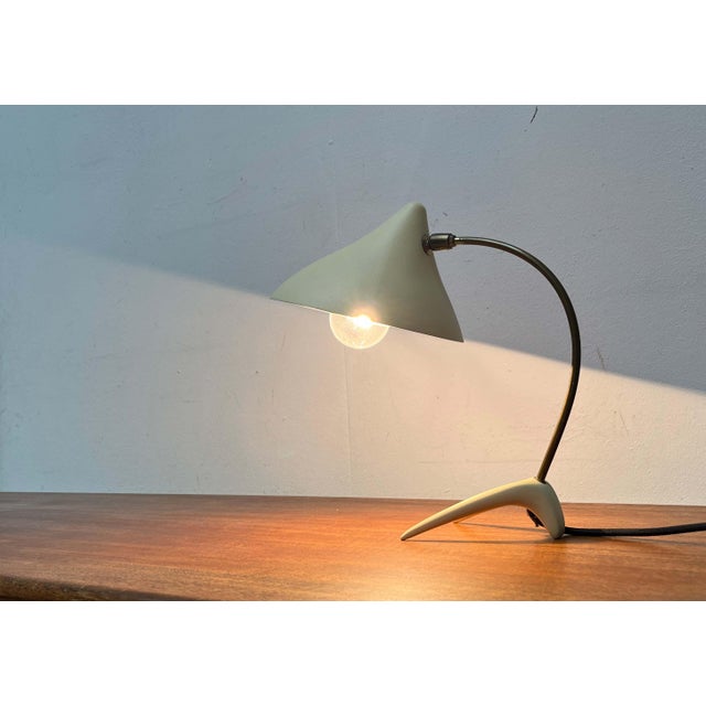 Beige Mid-Century Modern German Crowfoot Table Lamp from Cosack, 1960s For Sale - Image 8 of 18