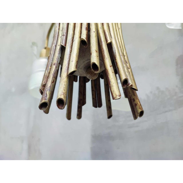 Brown Vintage Chandelier & 2 Wall Lamps, 1980s, Set of 3 For Sale - Image 8 of 18