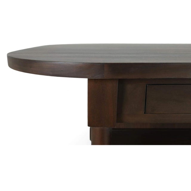 Wood Farmhouse Kitchen Island With Open Shelving For Sale - Image 7 of 10