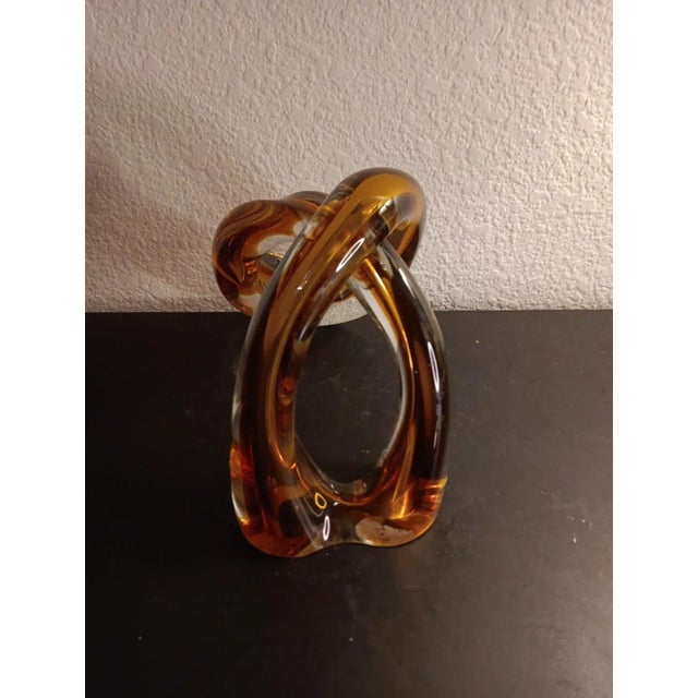 Murano Italy Amber Sommerso Arch Freeform Sculpture For Sale In Dallas - Image 6 of 8
