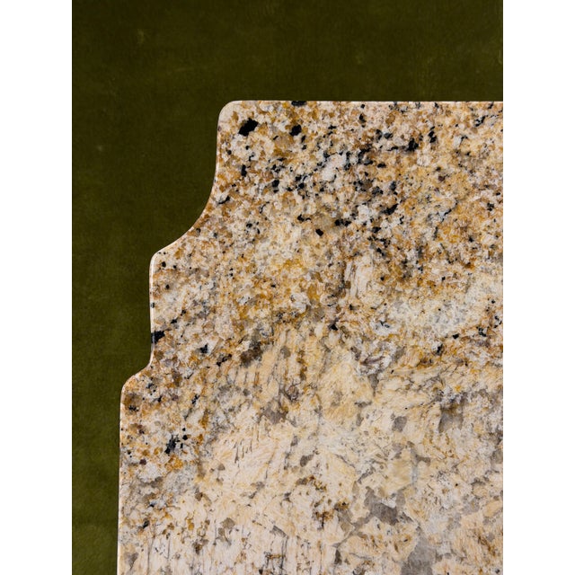 Unique Vintage Postmodern Granite Stone Coffee Table With Scalloped Edge For Sale - Image 15 of 16