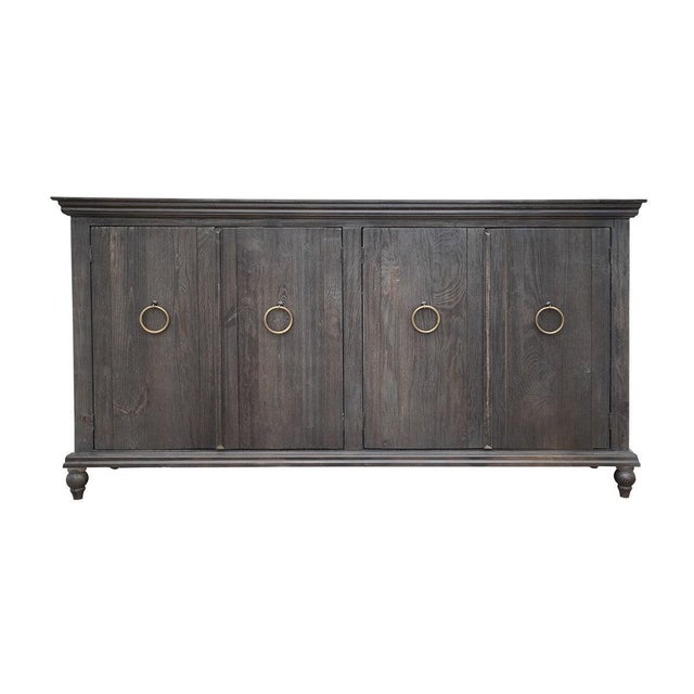 Rustic Macao Rustic Farmhouse Loft Sideboard / Hutch - Charcoal For Sale - Image 3 of 3