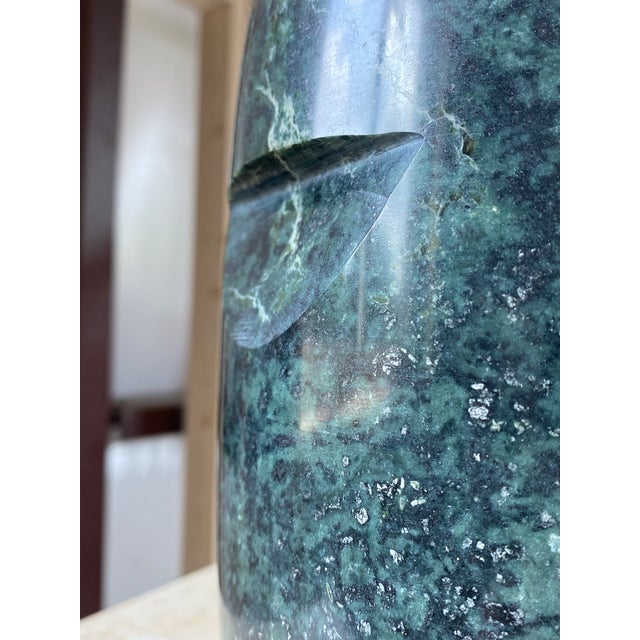 Georges Briard Green Marble Lidded Ice Vessel Bucket For Sale - Image 10 of 12