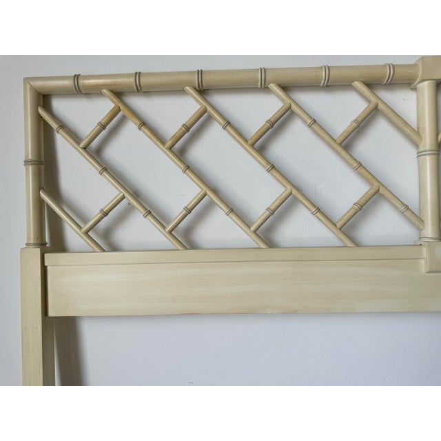 Palm Beach Regency Faux - Bamboo Chippendale King Size Headboard For Sale - Image 10 of 12