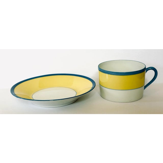 Contemporary Limoges Monet Giverny Cup & Saucer For Sale - Image 3 of 9