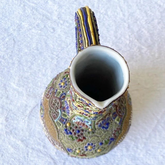 1960s Chinese Porcelain Enameled Pitcher For Sale - Image 5 of 11