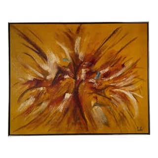 1970's Carlo of Hollywood Mid-Century Expressionist Abstract Painting For Sale
