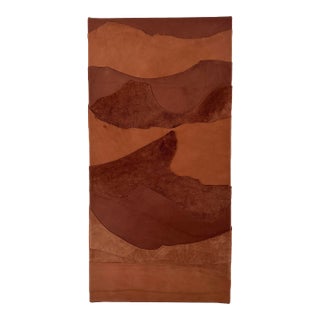 "Red Rock" Abstract Leather Landscape Art For Sale