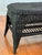 French Small Wicker Woven Coffee Table in Black With Lower Rattan Shelf, C. 1970 For Sale - Image 11 of 16