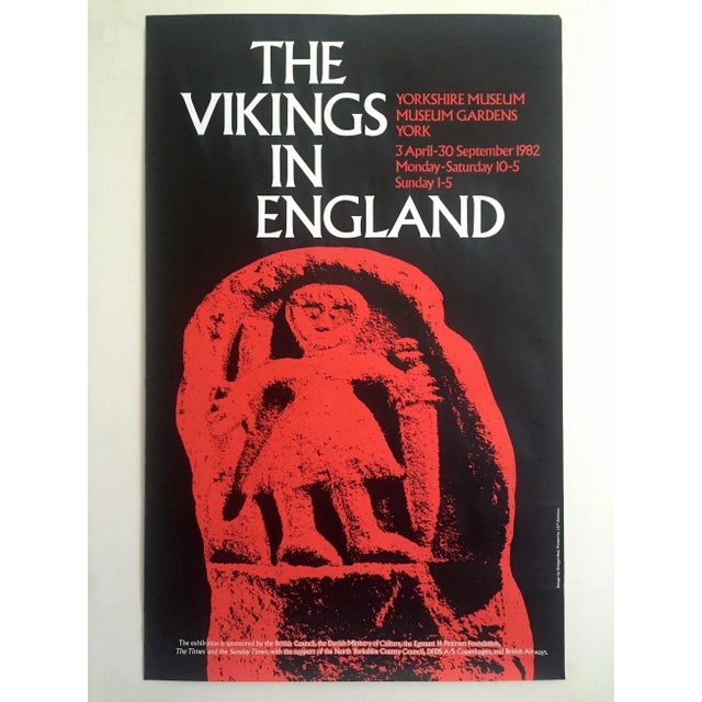 Vintage 1982 " the Vikings in England " Yorkshire Museum British Exhibition Poster For Sale - Image 10 of 10