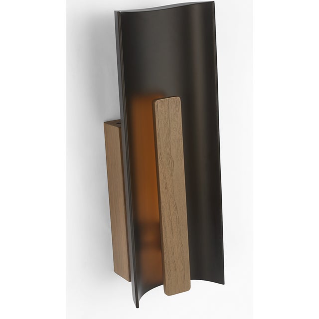 Anne-Marie Barton for Visual Comfort Signature Remi 18" Sconce in Matte Carbon and Warm Walnut For Sale - Image 9 of 15