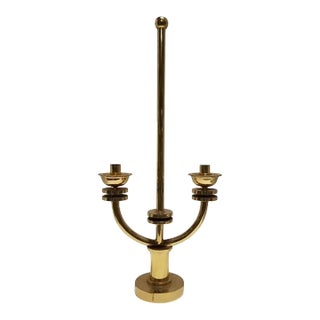 Vintage Art Deco Brass Candelabra For Sale