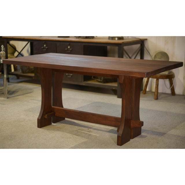 Brutalist Beechwood Table, 1950s For Sale - Image 9 of 9