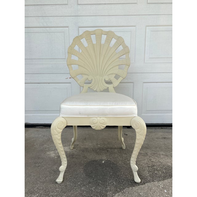 Set of 3 Chairs 1960s Hollywood Regency Era Aluminum Cast Dining Chairs For Sale - Image 9 of 18