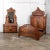 Antique Victorian Full Size Bed Tall Lincoln Style Walnut & Burl Walnut Hand Carved For Sale - Image 12 of 13
