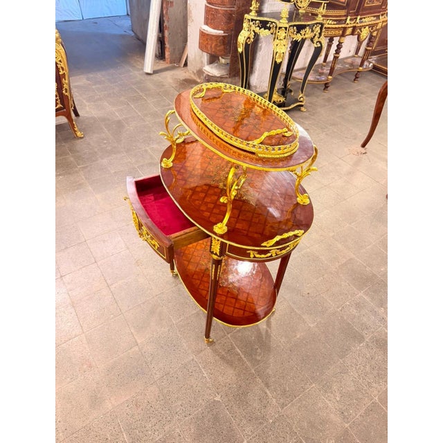 1960s Vintage Mahogany etagere Trolley with Removable Tray For Sale - Image 5 of 7