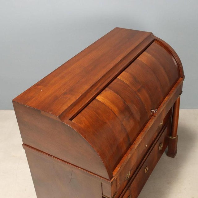 Empire Walnut Bureau with Bronze Details For Sale - Image 11 of 13