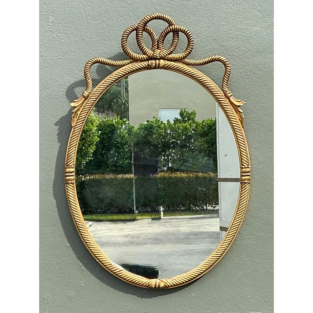Vintage Gilt Rope and Tassle Mirror For Sale - Image 12 of 12