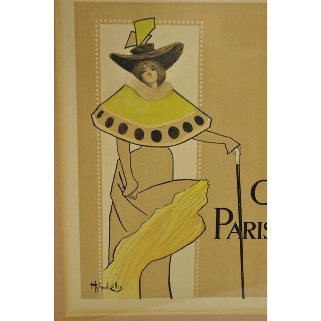 Hyland Ellis "The Gay Parisienne" Framed Lithograph Print Les Maitres De lAffice For Sale - Image 4 of 12