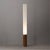 1980s Tambo Cylindro 60" Accent Floor Lamp - Dark Walnut, Weathered Brass, Frosted Acrylic, Dimmer Switch For Sale - Image 4 of 8