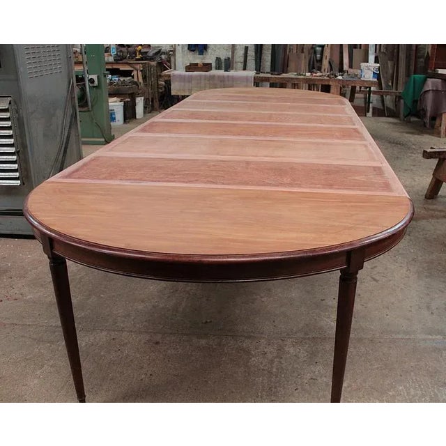Brown Antique Oval Mahogany Dining Table For Sale - Image 8 of 9