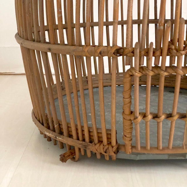 Vintage Rattan Birdcage, 1960s For Sale - Image 10 of 10