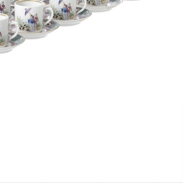 Porcelain Lady with Parasol Coffee Service from Vista Alegre, Set of 27 For Sale - Image 5 of 6