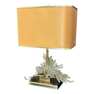 Vintage Bronze and Brass Lamp, 1970s. For Sale