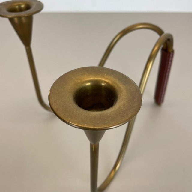 Metal Sculptural Brass Candleholder by Günter Kupetz for WMF, Germany, 1950s For Sale - Image 7 of 18
